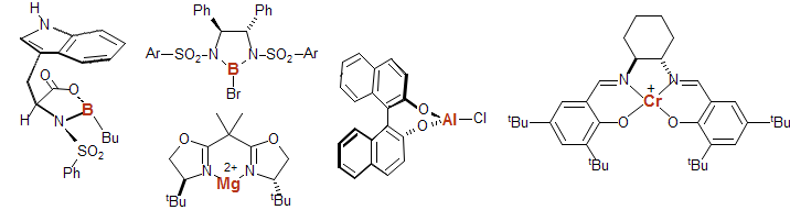 picture of chiral 'designer' Lewis acids for initiating acid catalyzed reactions with asymmetric induction