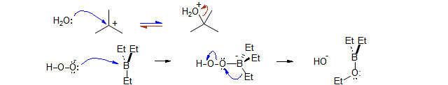 a scheme depicting nucleophilic additions to sextet atoms