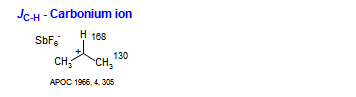 <i>J</i><sub>C-H</sub> - Carbonium ion