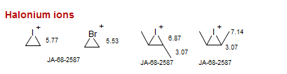 Halonium ions
