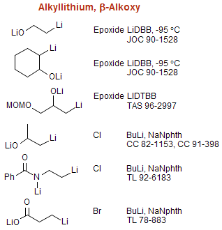 Alkyllithium, β-Alkoxy