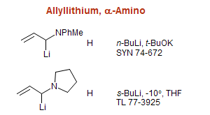 Allyllithium, α-Amino