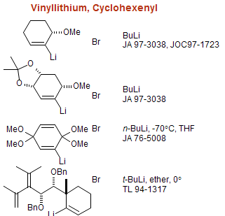 Vinyllithium, Cyclohexenyl