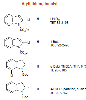 Aryllithium, Indolyl