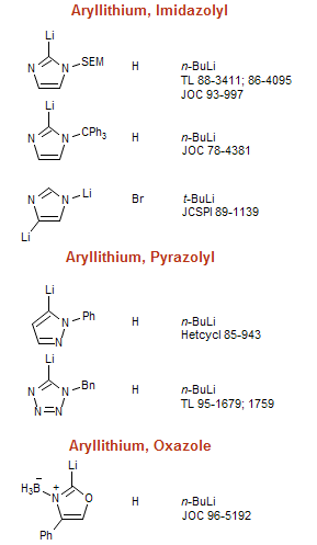 Aryllithium, Imidazolyl