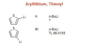 Aryllithium, Thienyl