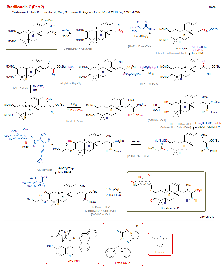 Reaction scheme for total synthesis of the natural product Brasilicardin C (Part 2) <b><i><font color=green>New</font></i></b>