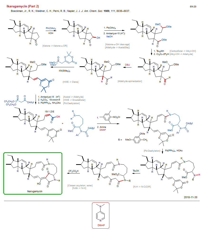 Reaction scheme for total synthesis of the natural product Ikarugamycin (Part 2)